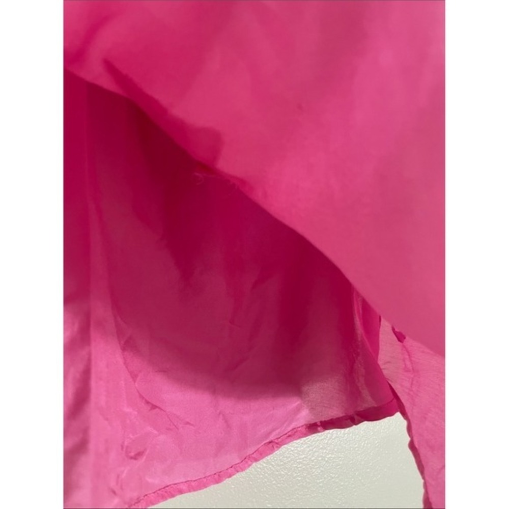 Postmark Anthropologie Tank Top Silk Cotton Ruffle Pink 2 Sleeveless Blouse - Picture 8 of 16